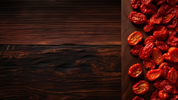 Fondo horizontal vegetal de tomates secos orgánicos