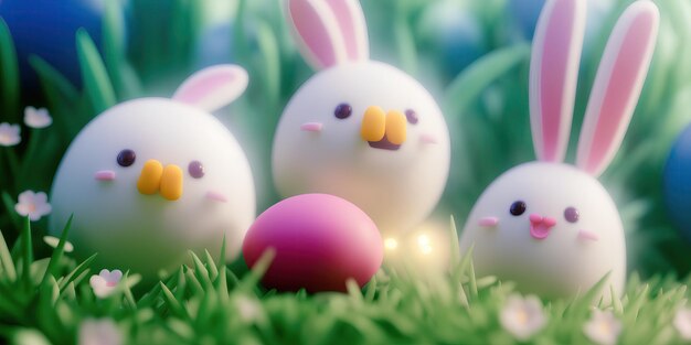 Fondo de huevos de pascua coloridos pastel | Foto Premium