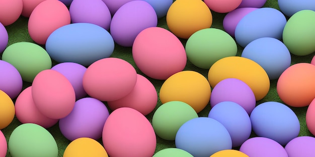 Fondo de huevos de pascua coloridos pastel | Foto Premium
