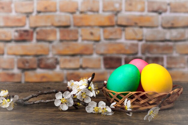 Fondo de huevos de Pascua festivos coloridos