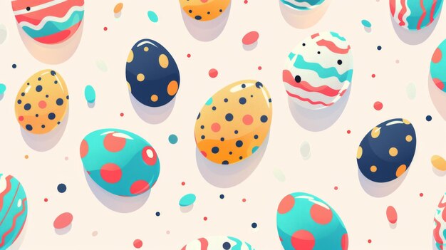 Fondo de huevos de Pascua planos