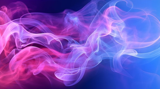 Un fondo de humo azul y rosa con un humo morado y rosa.