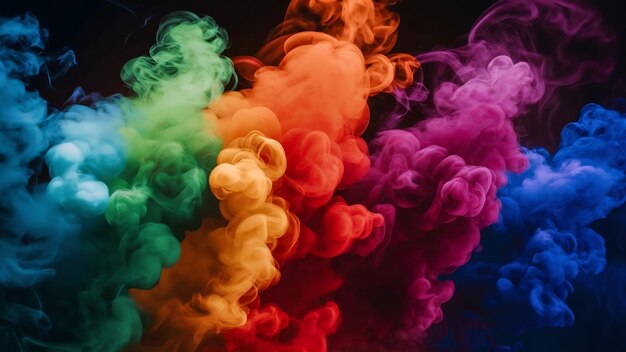 Fondo de humo de colores abstractos