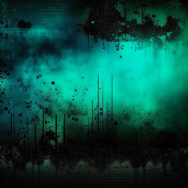 Foto el fondo de humo grunge verde oscuro y azul abstracto