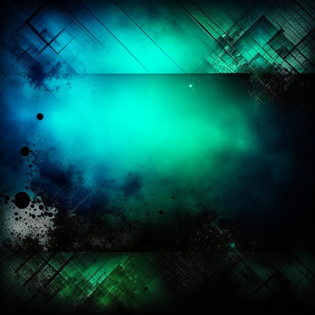 El fondo de humo grunge verde oscuro y azul abstracto