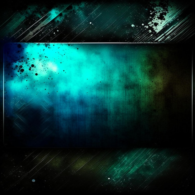 El fondo de humo grunge verde oscuro y azul abstracto