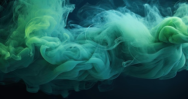 fondo de humo verde y azul