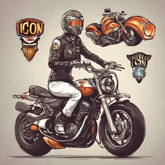 Foto fondo de icono de motocicleta muy genial