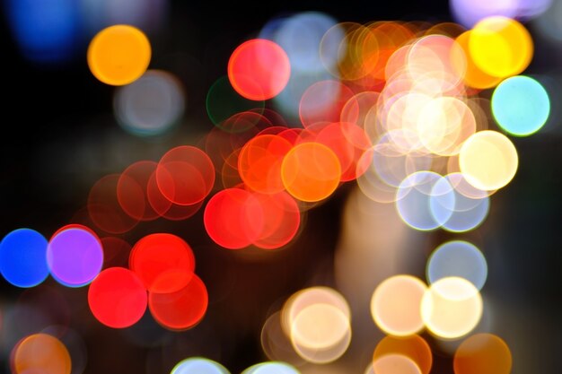 Fondo de iluminación colorida bokeh