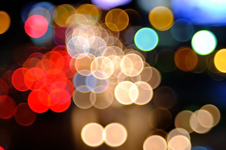Foto fondo de iluminación colorida bokeh
