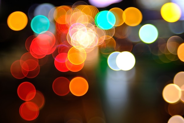 Fondo de iluminación colorida bokeh