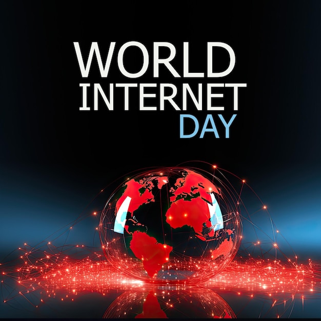 El fondo de la ilustración del Día Mundial de Internet