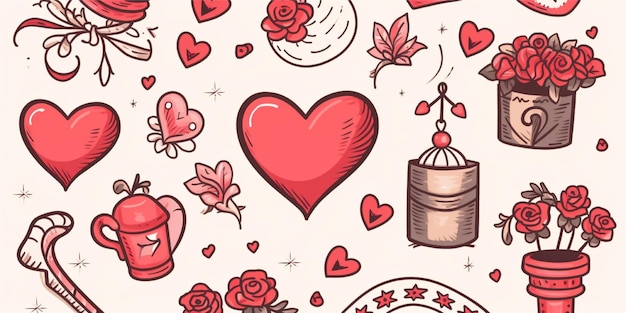 fondo de la ilustración del día de San Valentín