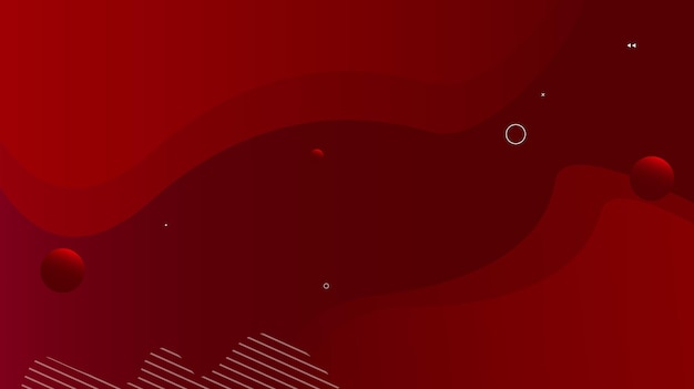 Fondo de ilustración de diseño de onda de formas geométricas de degradado de color rojo abstracto