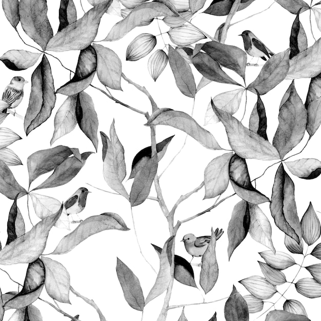 Fondo de ilustración de patrón de naturaleza floral abstracto sin costuras