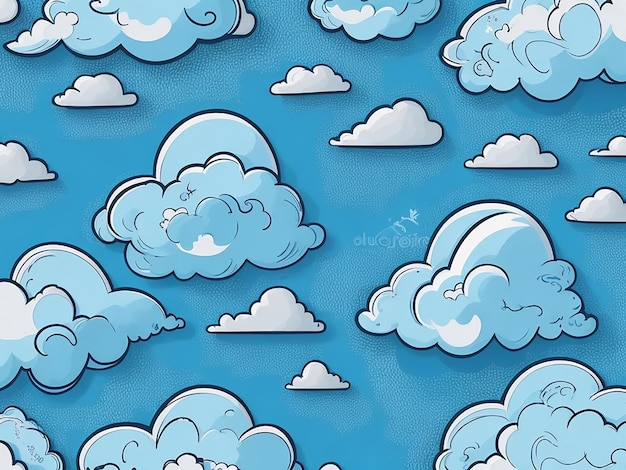 El fondo de la ilustración del patrón de nubes