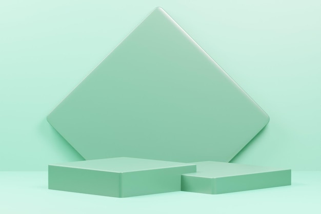 Fondo de la ilustración del podio de renderización 3D