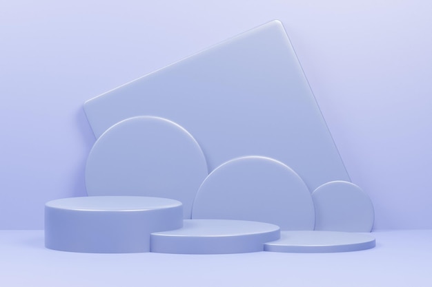 Fondo de la ilustración del podio de renderización 3D
