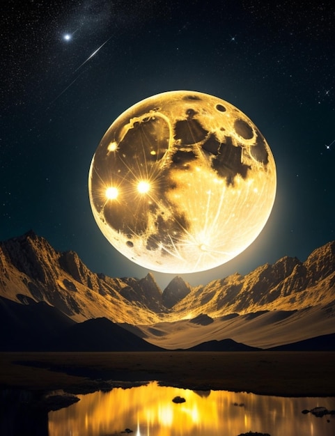 el fondo del ilustrador de la luna