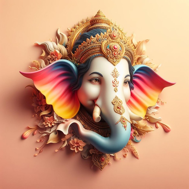 El fondo de la imagen de la cabeza de Lord Ganesh