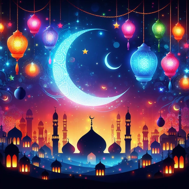 El fondo de la imagen de Eid al-Fitr