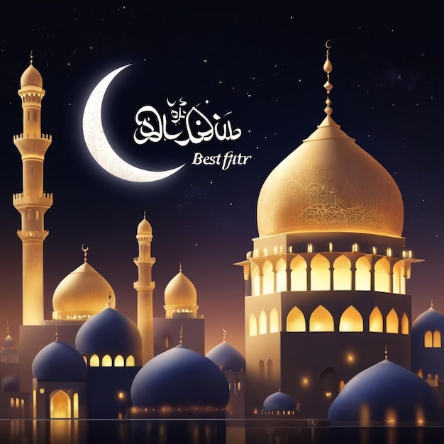 El fondo de la imagen de Eid al-Fitr