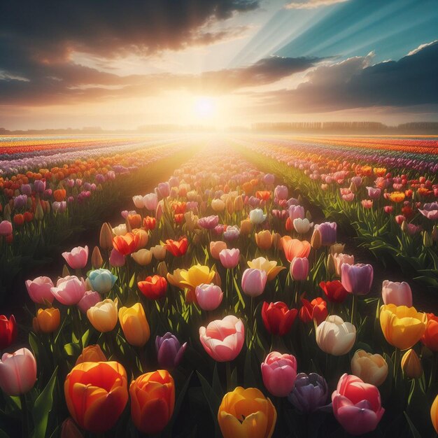 El fondo de la imagen de la flor del tulipán
