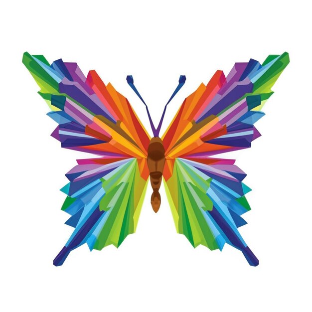 Foto el fondo de la imagen de la mariposa de colores
