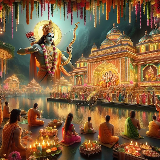 El fondo de la imagen de Ram Navami