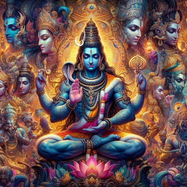 Foto el fondo de la imagen del señor mahadev mahadeva