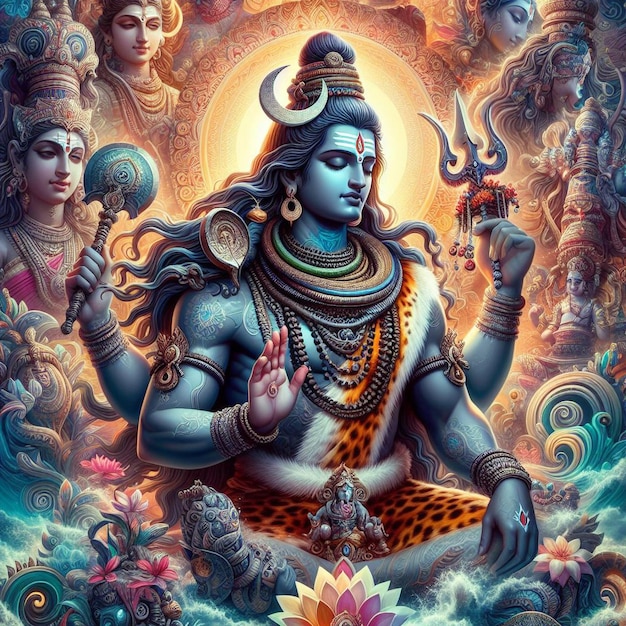 Foto el fondo de la imagen del señor mahadev mahadeva