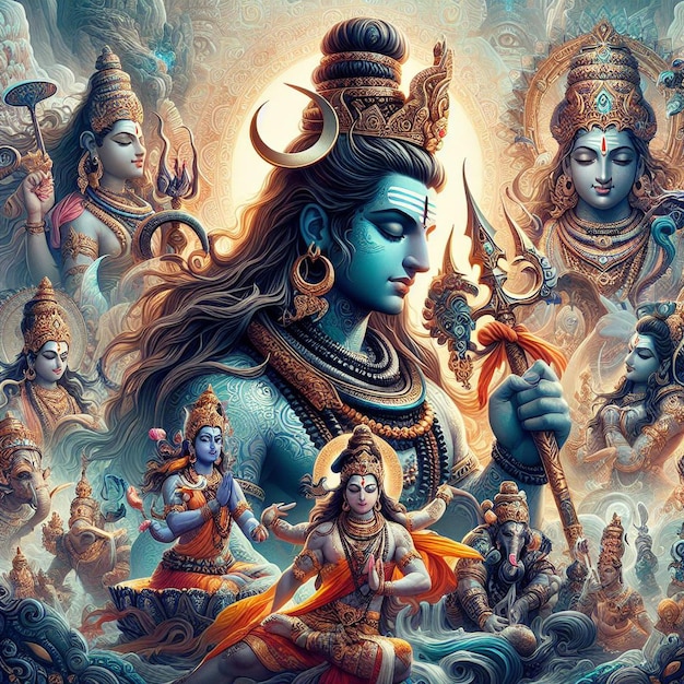 Foto el fondo de la imagen del señor mahadev mahadeva