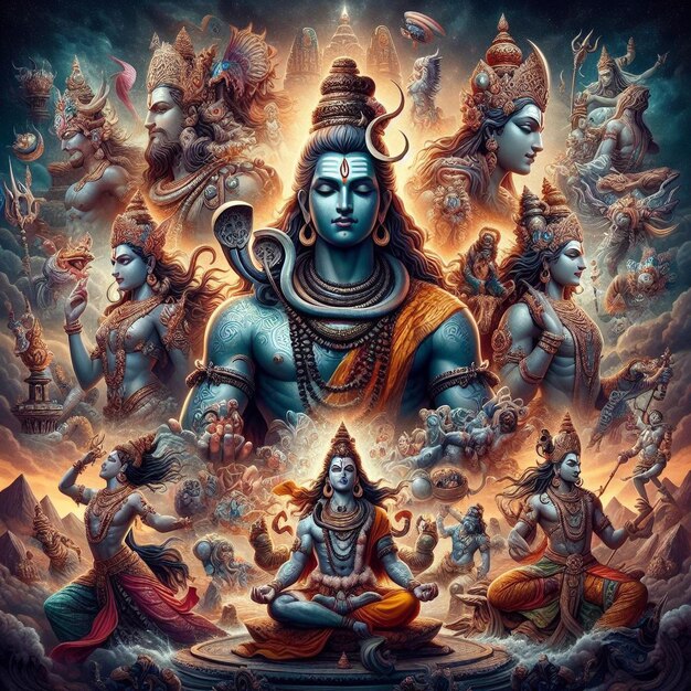 Foto el fondo de la imagen del señor mahadev mahadeva