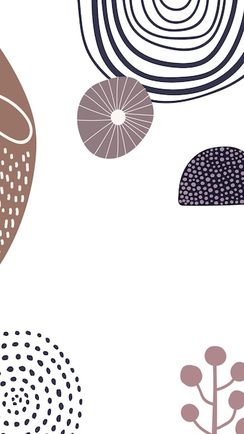 Fondo de impresión moderna escandinava png en tono de tierra