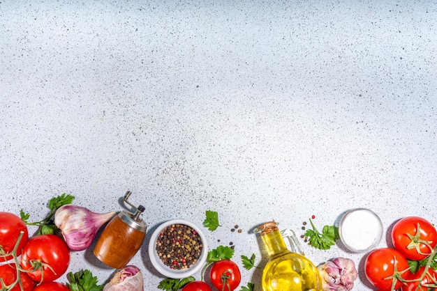 Fondo de ingredientes de cocina