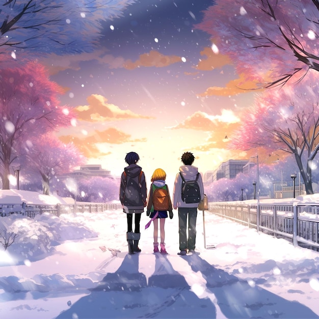 Fondo inspirado en Makoto Shinkai