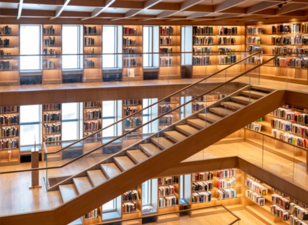 Foto fondo interior de la biblioteca