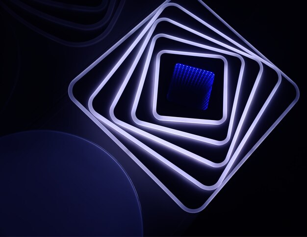 Fondo interior de lámpara led futurista púrpura