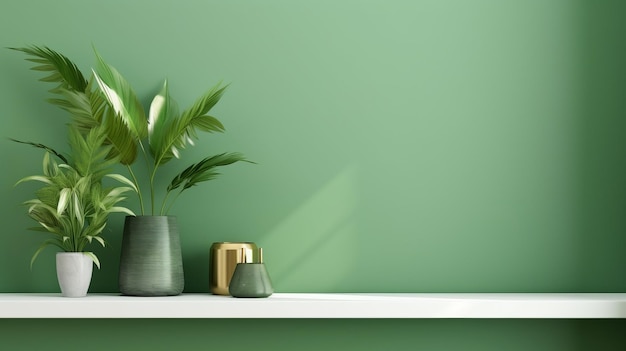 fondo interior con plantas