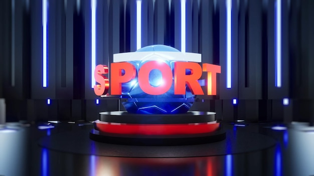 Fondo Introducción Deportes Representación 3d