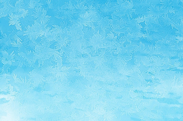 Fondo de invierno azul con adorno de escarcha