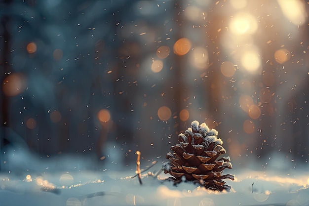 El fondo de invierno de Bokeh