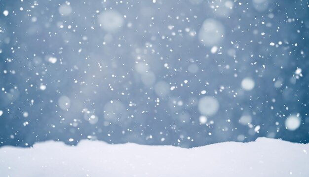 Foto fondo de invierno de nieve y heladas espacio de copia tiempo de navidad día frío de diciembre