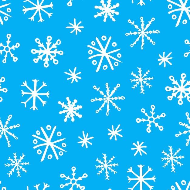Fondo de invierno de patrones sin fisuras de navidad dibujado a mano