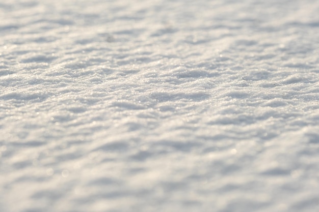 Fondo de invierno. Textura de nieve. Blanca nieve pura.