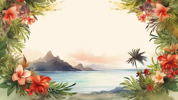 Fondo de invitación de Hawai