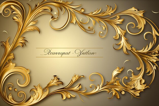 Foto el fondo de la invitación real en estilo premium dorado