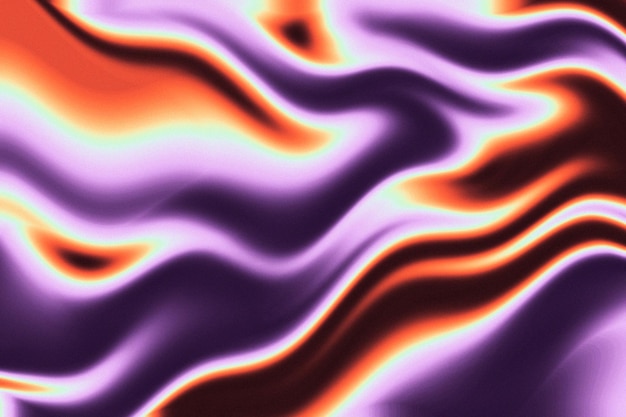 Fondo iridiscente de líquido de fuego Fondo abstracto de degradado ondulado de cromo iridiscente Textura de fuego holográfico Superficie líquida Ondas de reflexión