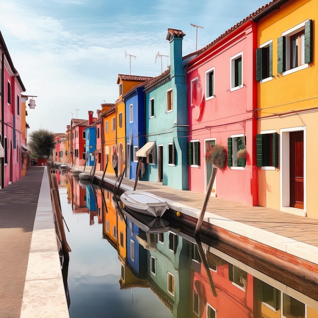 fondo de la isla de burano