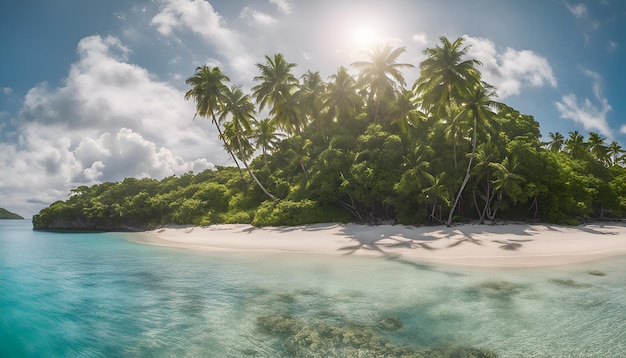 El fondo de la isla del paraíso tropical